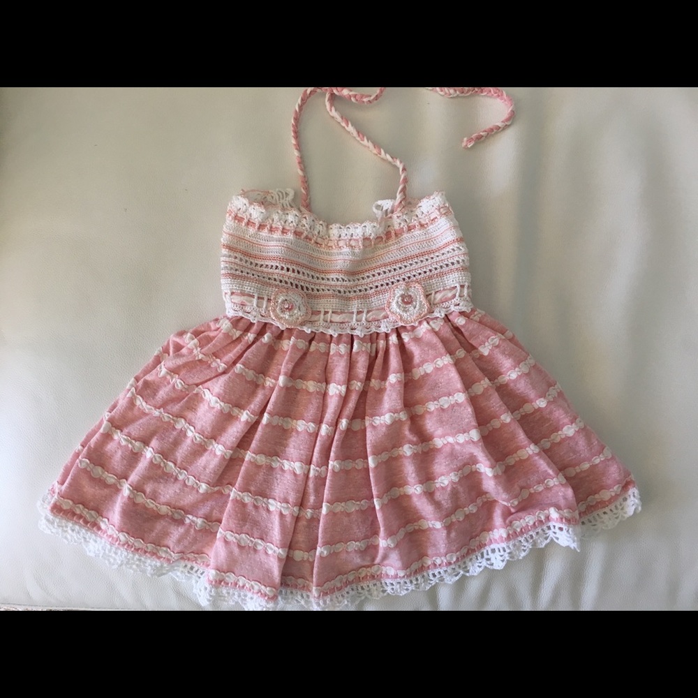 Baby hand made dress 3 to 6 mths size